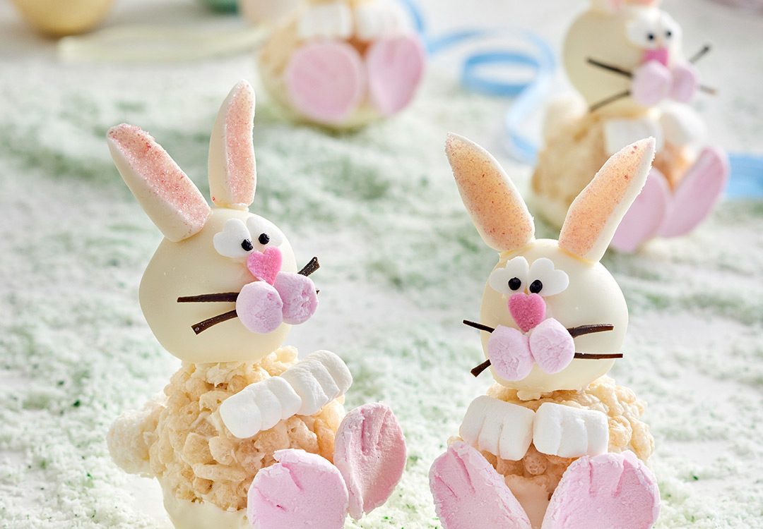 White Crackle Bunnies